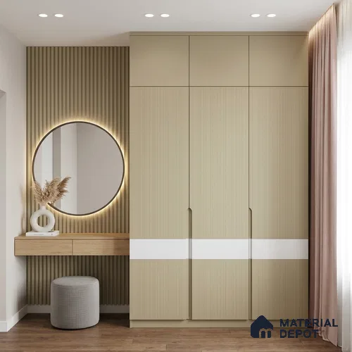Wooden Look LM 24409 8 ft x 4 ft Texture Finish Decorative Laminate - 1 mm | Suitable for TV Unit, Wardrobe, Kitchen Cabinets