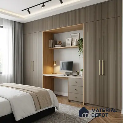 Wooden Look LM 24417 8 ft x 4 ft Texture Finish Decorative Laminate - 1 mm | Suitable for TV Unit, Wardrobe, Kitchen Cabinets