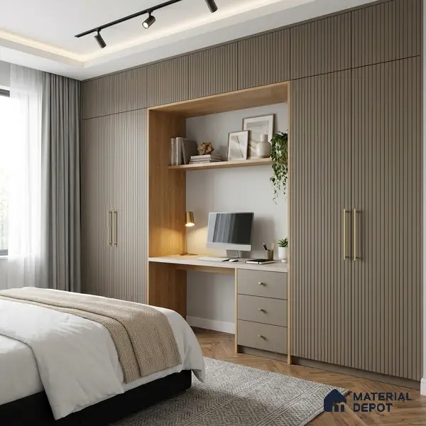 Wooden Look LM 24417 8 ft x 4 ft Texture Finish Decorative Laminate - 1 mm | Suitable for TV Unit, Wardrobe, Kitchen Cabinets