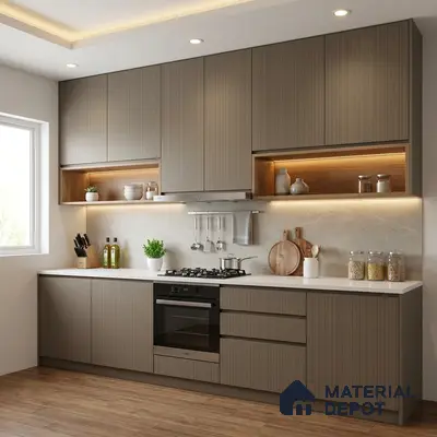 Wooden Look LM 24417 8 ft x 4 ft Texture Finish Decorative Laminate - 1 mm | Suitable for TV Unit, Wardrobe, Kitchen Cabinets