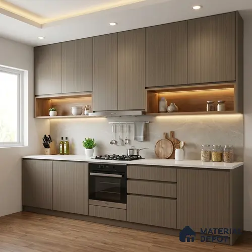 Wooden Look LM 24417 8 ft x 4 ft Texture Finish Decorative Laminate - 1 mm | Suitable for TV Unit, Wardrobe, Kitchen Cabinets