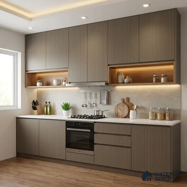 Wooden Look LM 24417 8 ft x 4 ft Texture Finish Decorative Laminate - 1 mm | Suitable for TV Unit, Wardrobe, Kitchen Cabinets