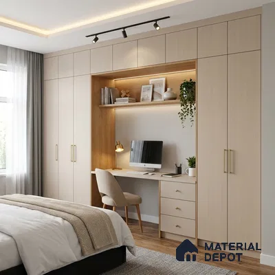 Wooden Look LM 24419 8 ft x 4 ft Texture Finish Decorative Laminate - 1 mm | Suitable for TV Unit, Wardrobe, Kitchen Cabinets