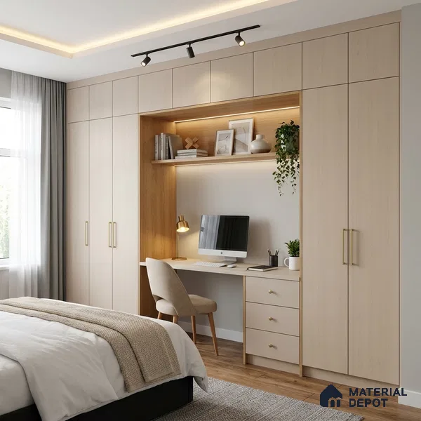 Wooden Look LM 24419 8 ft x 4 ft Texture Finish Decorative Laminate - 1 mm | Suitable for TV Unit, Wardrobe, Kitchen Cabinets