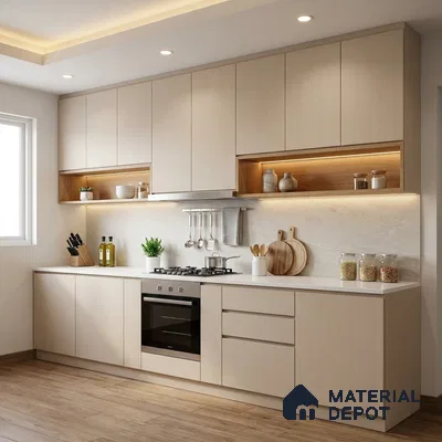 Wooden Look LM 24419 8 ft x 4 ft Texture Finish Decorative Laminate - 1 mm | Suitable for TV Unit, Wardrobe, Kitchen Cabinets