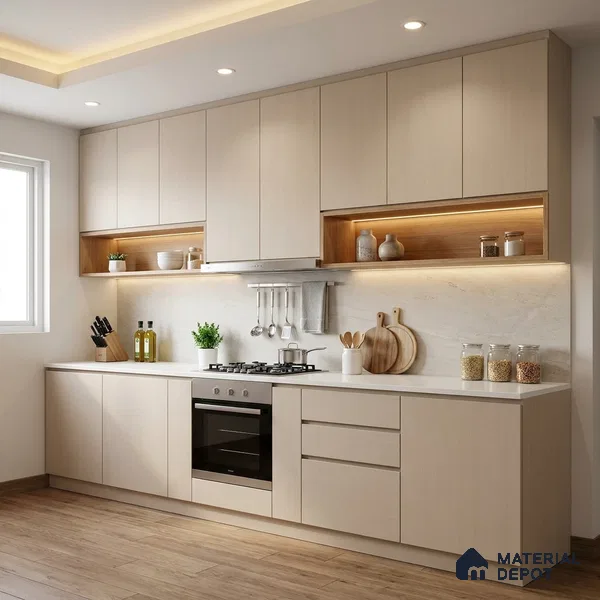 Wooden Look LM 24419 8 ft x 4 ft Texture Finish Decorative Laminate - 1 mm | Suitable for TV Unit, Wardrobe, Kitchen Cabinets