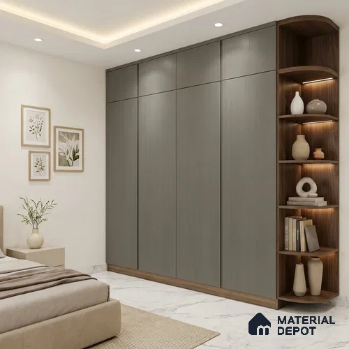 Wooden Look LM 24430 8 ft x 4 ft Texture Finish Decorative Laminate - 1 mm | Suitable for TV Unit, Wardrobe, Kitchen Cabinets