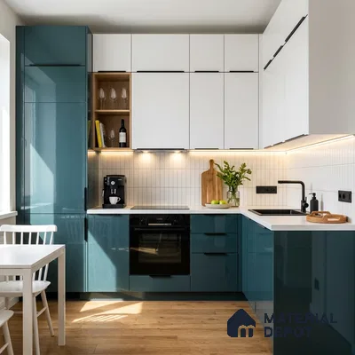 Slate Blue Solid Color Acrylic Laminate LM 24541 8 ft x 4 ft High Gloss Finish - 1.5 mm | Matching Edgeband code - EB 02072 | Suitable for Living Room, Kitchen, Office