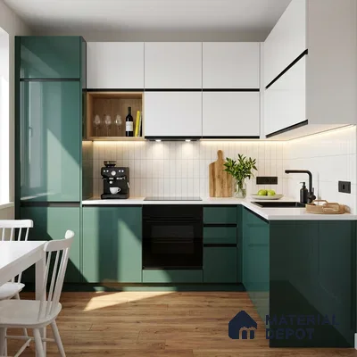 Teal Blue Solid Color Acrylic Laminate LM 24543 8 ft x 4 ft High Gloss Finish - 1.5 mm | Matching Edgeband code - EB 02073 | Suitable for Living Room, Kitchen, Office