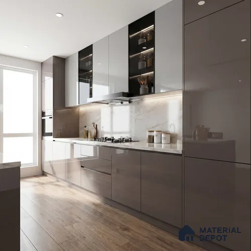 Muted Purple Solid Color Acrylic Laminate LM 24548 8 ft x 4 ft High Gloss Finish - 1.5 mm | Matching Edgeband code - EB 02090 | Suitable for Living Room, Kitchen, Office