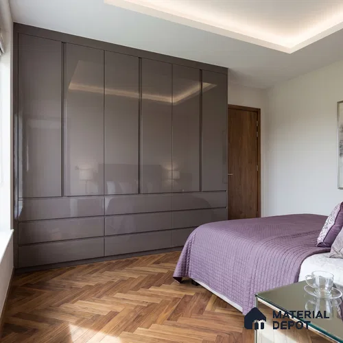 Muted Purple Solid Color Acrylic Laminate LM 24548 8 ft x 4 ft High Gloss Finish - 1.5 mm | Matching Edgeband code - EB 02090 | Suitable for Living Room, Kitchen, Office