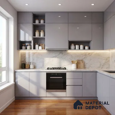 Muted Violet Solid Color Acrylic Laminate LM 24635 8 ft x 4 ft High Gloss Finish - 1.5 mm | Matching Edgeband code - EB 02096 | Suitable for Living Room, Kitchen, Office