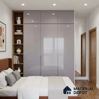 Muted Violet Solid Color Acrylic Laminate LM 24635 8 ft x 4 ft High Gloss Finish - 1.5 mm | Matching Edgeband code - EB 02096 | Suitable for Living Room, Kitchen, Office