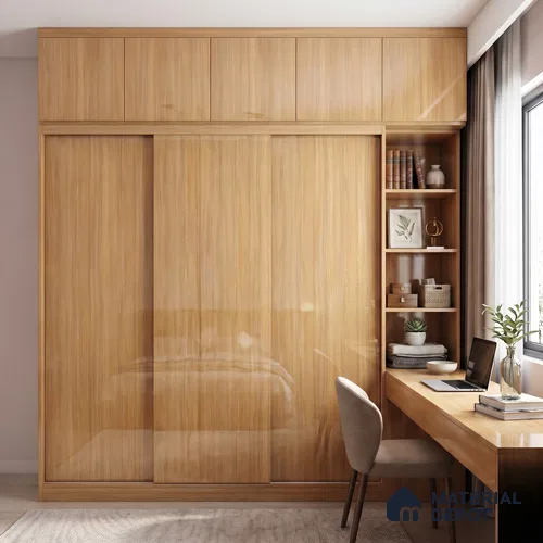Wooden Look Acrylic Laminate LM 24640 8 ft x 4 ft High Gloss Finish - 1.5 mm | Suitable for TV Unit, Wardrobe, Cabinets