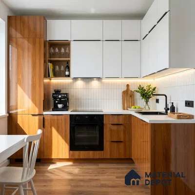 Wooden Look Acrylic Laminate LM 24643 8 ft x 4 ft High Gloss Finish - 1.5 mm | Suitable for TV Unit, Wardrobe, Cabinets