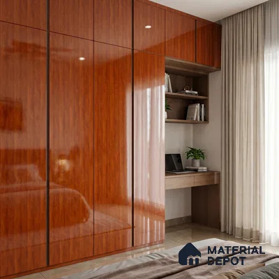 Wooden Look Acrylic Laminate LM 24644 8 ft x 4 ft High Gloss Finish - 1.5 mm | Suitable for TV Unit, Wardrobe, Cabinets