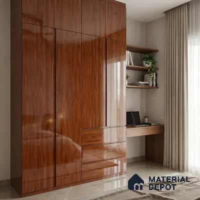 Wooden Look Acrylic Laminate LM 24645 8 ft x 4 ft High Gloss Finish - 1.5 mm | Suitable for TV Unit, Wardrobe, Cabinets