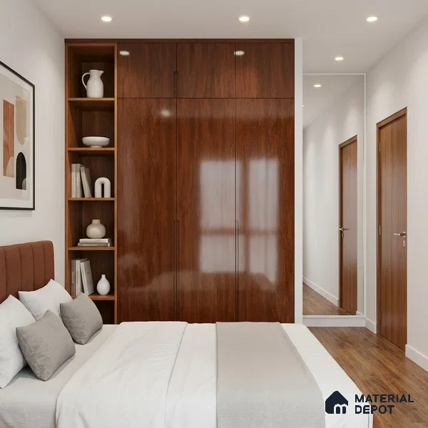 Wooden Look Acrylic Laminate LM 24645 8 ft x 4 ft High Gloss Finish - 1.5 mm | Suitable for TV Unit, Wardrobe, Cabinets