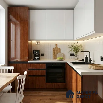 Wooden Look Acrylic Laminate LM 24645 8 ft x 4 ft High Gloss Finish - 1.5 mm | Suitable for TV Unit, Wardrobe, Cabinets