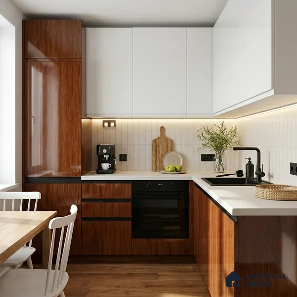 Wooden Look Acrylic Laminate LM 24645 8 ft x 4 ft High Gloss Finish - 1.5 mm | Suitable for TV Unit, Wardrobe, Cabinets