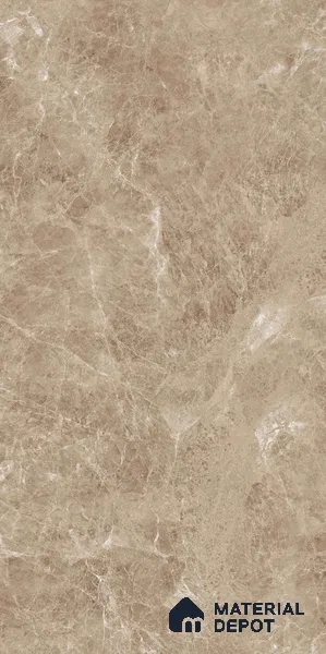 Budget Friendly Marble Floor & Wall Tile Value For Money TL 05592 Brown Logger 4 ft x 2 ft - Vitrified Glossy Finish -9 mm | 7 Random Design | Suitable for Living Room, Bedroom & Bathroom