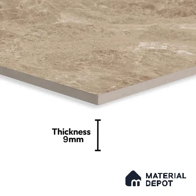 Budget Friendly Marble Floor & Wall Tile Value For Money TL 05592 Brown Logger 4 ft x 2 ft - Vitrified Glossy Finish -9 mm | 7 Random Design | Suitable for Living Room, Bedroom & Bathroom