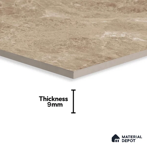 Budget Friendly Marble Floor & Wall Tile Value For Money TL 05592 Brown Logger 4 ft x 2 ft - Vitrified Glossy Finish -9 mm | 7 Random Design | Suitable for Living Room, Bedroom & Bathroom