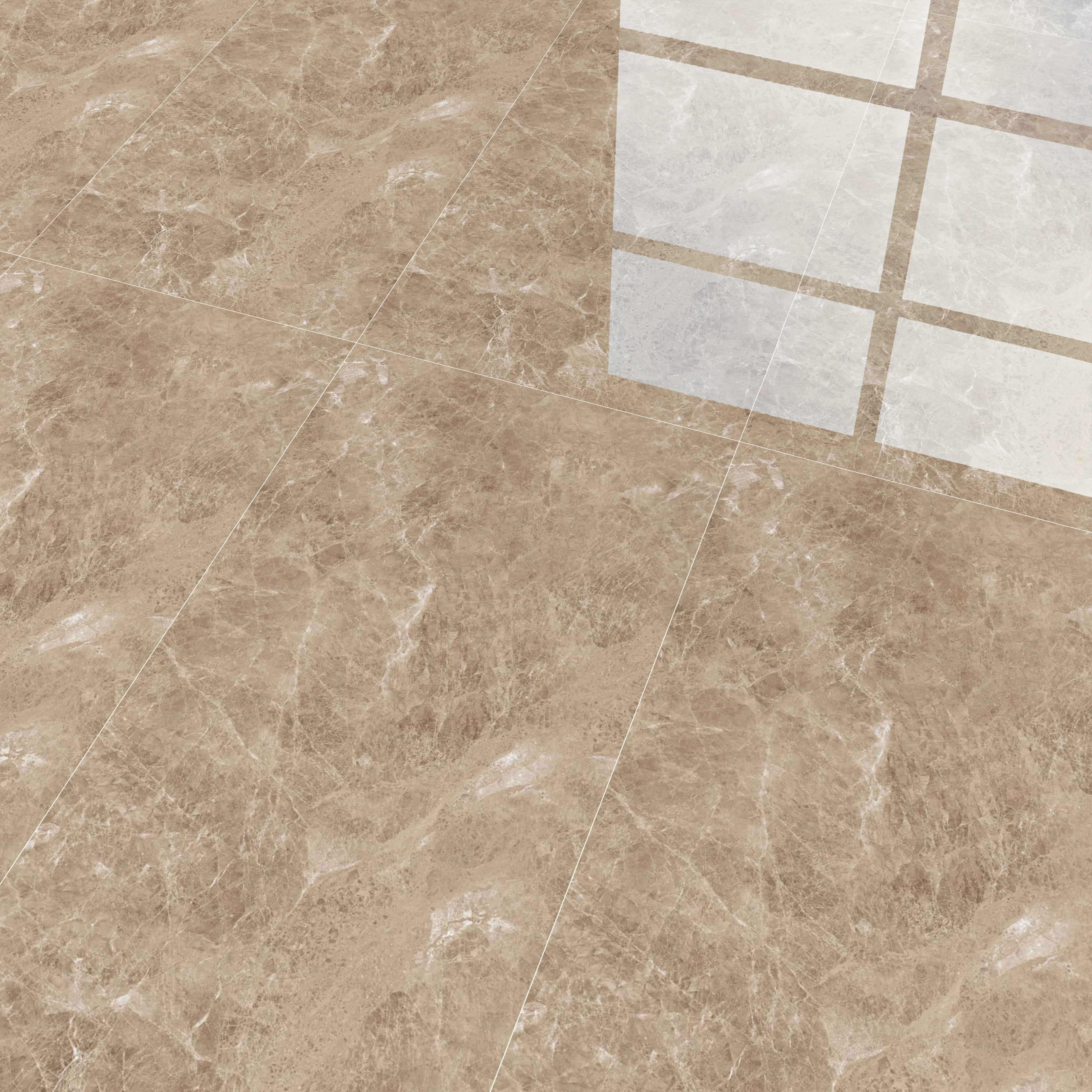 Budget Friendly Marble Floor & Wall Tile Value For Money TL 05592 Brown Logger 4 ft x 2 ft - Vitrified Glossy Finish -9 mm | 7 Random Design | Suitable for Living Room, Bedroom & Bathroom