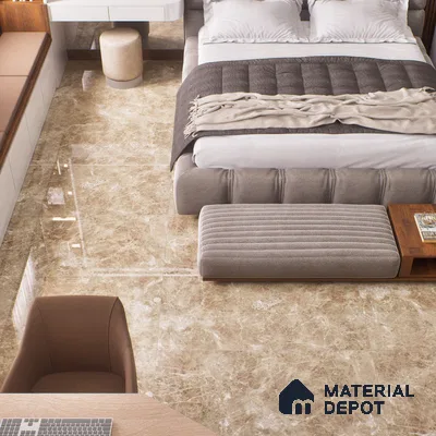 Budget Friendly Marble Floor & Wall Tile Value For Money TL 05592 Brown Logger 4 ft x 2 ft - Vitrified Glossy Finish -9 mm | 7 Random Design | Suitable for Living Room, Bedroom & Bathroom
