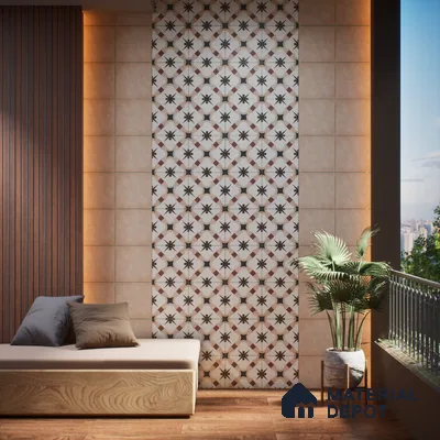 Subway Wall Tile TL 04970 C Torpedo Base Lagoon Sand 8 x 8 inch Ceramic Matte Finish - 10 mm | Suitable for Highlighter Walls, Foyer, Bathroom, Kitchen Wall & Backsplashes (Sample)