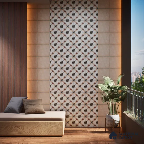 Subway Wall Tile TL 04970 C Torpedo Base Lagoon Sand 8 x 8 inch Ceramic Matte Finish - 10 mm | Suitable for Highlighter Walls, Foyer, Bathroom, Kitchen Wall & Backsplashes (Sample)