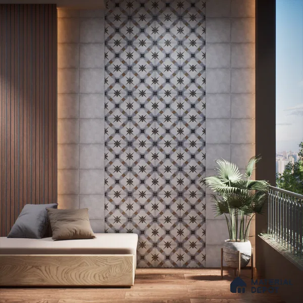 Subway Wall Tile TL 04970 E Torpedo Base Zeal Mystics 8 x 8 inch Ceramic Matte Finish - 10 mm | Suitable for Highlighter Walls, Foyer, Bathroom, Kitchen Wall & Backsplashes (Sample)
