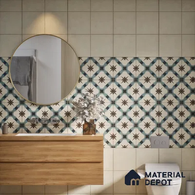 Subway Wall Tile TL 04970 Torpedo Base Vanta Vanilla Slate 8 x 8 inch Ceramic Matte Finish - 10 mm | Suitable for Highlighter Walls, Foyer, Bathroom, Kitchen Wall & Backsplashes (Sample)