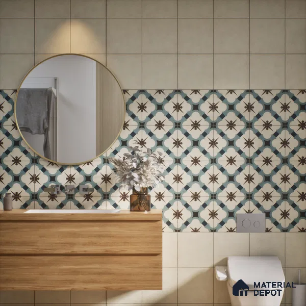 Subway Wall Tile TL 04970 Torpedo Base Vanta Vanilla Slate 8 x 8 inch Ceramic Matte Finish - 10 mm | Suitable for Highlighter Walls, Foyer, Bathroom, Kitchen Wall & Backsplashes (Sample)