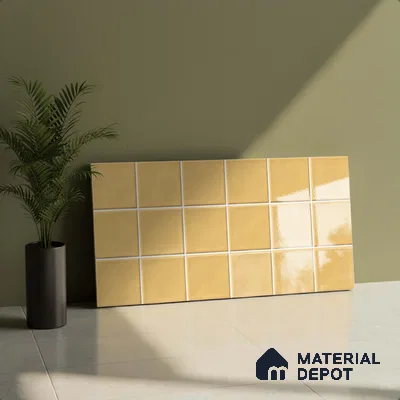 Faux Subway Wall Tile TL 06770 B Lustra Plaza Mirage 2 ft x 1 ft Ceramic Glossy Finish - 9 mm | Suitable for Bathroom, Kitchen backsplash | Please Expect a Slight Variation of Pattern