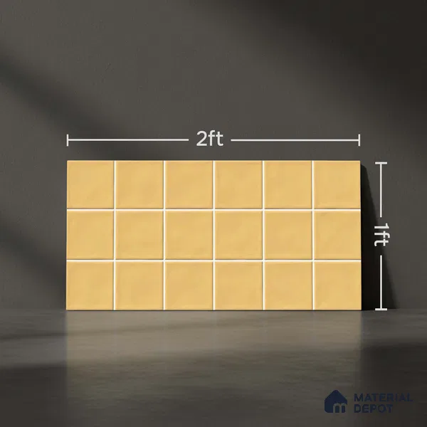 Faux Subway Wall Tile TL 06770 B Lustra Plaza Mirage 2 ft x 1 ft Ceramic Glossy Finish - 9 mm | Suitable for Bathroom, Kitchen backsplash | Please Expect a Slight Variation of Pattern