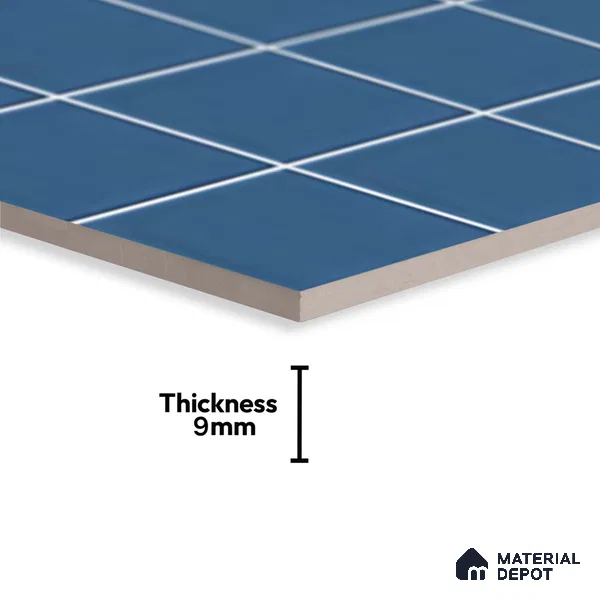 Faux Subway Wall Tile TL 06770 Lustra Plaza Twilight 2 ft x 1 ft Ceramic Glossy Finish - 9 mm | Suitable for Bathroom, Kitchen backsplash | Please Expect a Slight Variation of Pattern