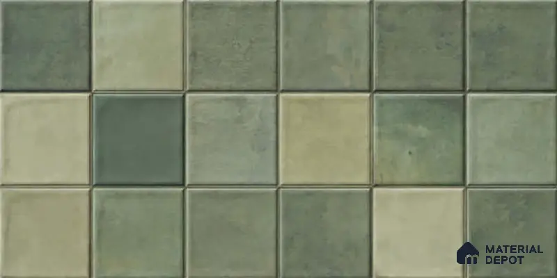 Subway Wall Tile TL 06768 H Lustra Moss Matrix 2 ft x 1 ft Ceramic Glossy Finish - 9 mm | Suitable for Bathroom, Kitchen Backsplash | Please Expect a Slight Variation of Pattern