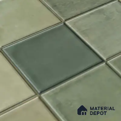 Subway Wall Tile TL 06768 H Lustra Moss Matrix 2 ft x 1 ft Ceramic Glossy Finish - 9 mm | Suitable for Bathroom, Kitchen Backsplash | Please Expect a Slight Variation of Pattern