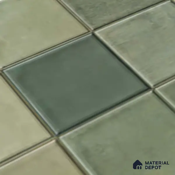 Subway Wall Tile TL 06768 H Lustra Moss Matrix 2 ft x 1 ft Ceramic Glossy Finish - 9 mm | Suitable for Bathroom, Kitchen Backsplash | Please Expect a Slight Variation of Pattern