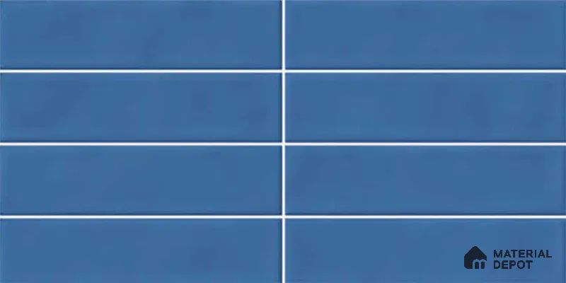 Faux Subway Wall Tile TL 06769 Lustra Twilight Azure 2 ft x 1 ft Ceramic Glossy Finish - 9 mm | Suitable for Bathroom, Kitchen backsplash | Please Expect a Slight Variation of Pattern (Sample)