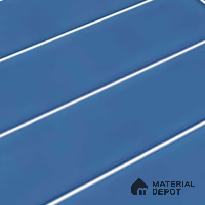 Faux Subway Wall Tile TL 06769 Lustra Twilight Azure 2 ft x 1 ft Ceramic Glossy Finish - 9 mm | Suitable for Bathroom, Kitchen backsplash | Please Expect a Slight Variation of Pattern (Sample)