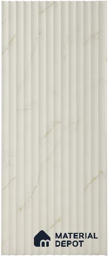 Cream Marble Look PN 06537 8 ft x 0.25 ft Louver - 8 mm | Suitable for TV Unit, Wardrobe, Kitchen Cabinets