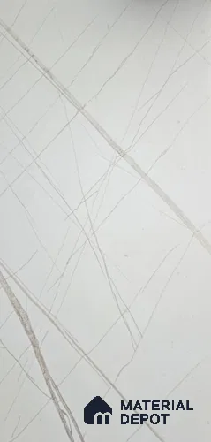 White Marble Look LM 22711 8 ft x 4 ft Texture Finish Decorative Laminate - 1 mm | Suitable for TV Unit, Wardrobe, Kitchen Cabinets