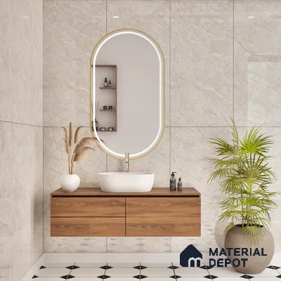 Budget Friendly Marble Floor & Wall Tile Value For Money TL 05596 Natural Lucia 4 ft x 2 ft - Vitrified Glossy Finish -9 mm | 4 Random Design | Suitable for Living Room, Bedroom & Bathroom
