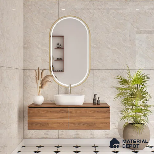 Budget Friendly Marble Floor & Wall Tile Value For Money TL 05596 Natural Lucia 4 ft x 2 ft - Vitrified Glossy Finish -9 mm | 4 Random Design | Suitable for Living Room, Bedroom & Bathroom
