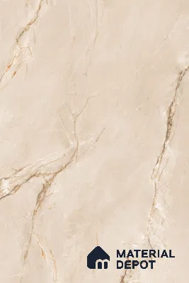 Budget Friendly Large Format Marble Floor Tile TL 04399 Luminus Crema Glossy Finish Vitrified Colorbody Tile - 15 mm | Suitable for Living Room, Bedroom, Office | Adhesive and Spacers Must be Used During Installation
