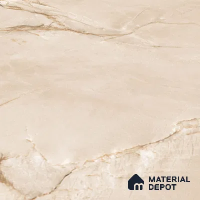 Budget Friendly Large Format Marble Floor Tile TL 04399 Luminus Crema Glossy Finish Vitrified Colorbody Tile - 15 mm | Suitable for Living Room, Bedroom, Office | Adhesive and Spacers Must be Used During Installation
