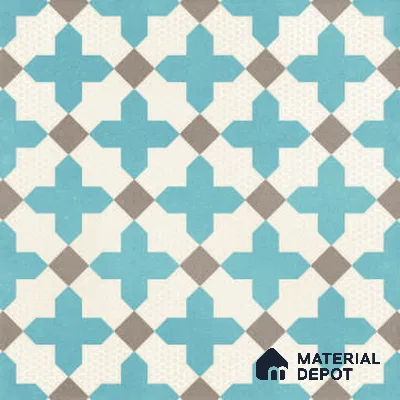 Subway Wall Tile TL 12625 Tik Cyan 8 inch x 8 inch Ceramic Luster Matte Finish - 10 mm | Suitable for Kitchen & Bathroom