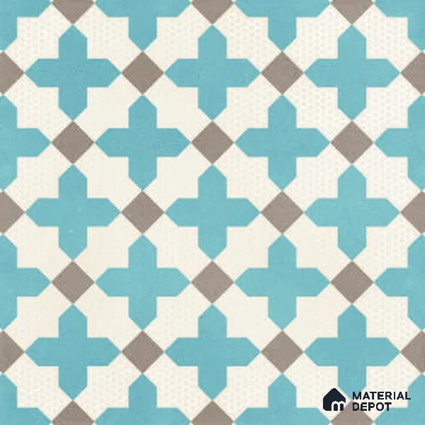 Subway Wall Tile TL 12625 Tik Cyan 8 inch x 8 inch Ceramic Luster Matte Finish - 10 mm | Suitable for Kitchen & Bathroom
